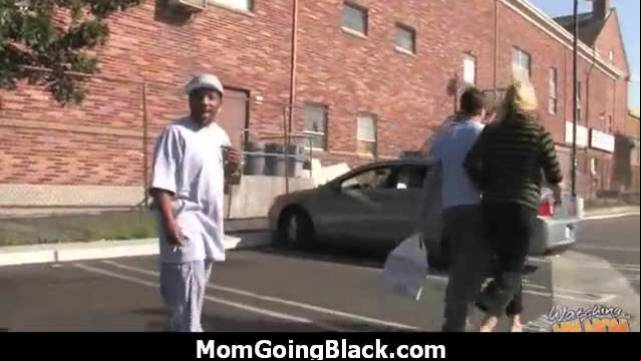 Huge black meat going into horny mom 24