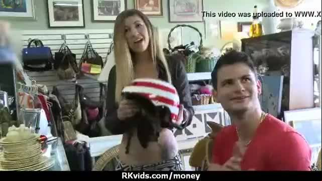 Desperate teen naked in public and fucks to pay rent 21